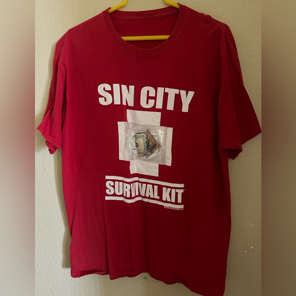 Red Sin City Survival Tshirt Las Vegas Size Large